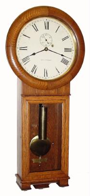 C.1909 Seth Thomas Clock Co., ÓRegulator No. 2Ò, 8-day oak wall timepiece. — Antique Clocks Price Guide