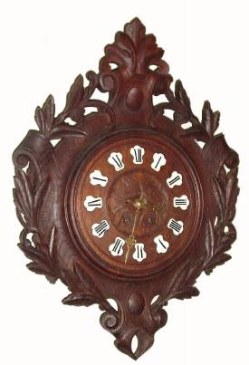 C.1890, French, Carved Walnut Cartel clock, 8-day gong strike. — Antique Clocks Price Guide