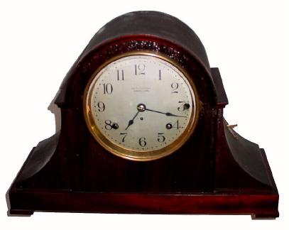 C.1915, Seth Thomas, ÒChime Clock No. 57Ó, quarter chime mantel clock playing Westminster tune in 4 bells and strike the hours on a 5th deeper toned bell (5 bell Sonora). — Antique Clocks Price Guide
