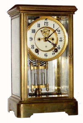 C.1914 Ansonia Clock Co., ÒPrismÓ, 8-day time and strike crystal regulator. — Antique Clocks Price Guide