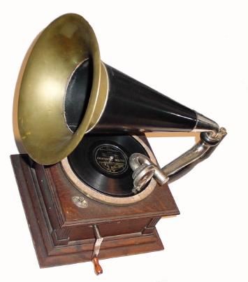 C.1905, Victor ÒMotor Talking Machine. Type EÓ, oak cased Victoria, with one record. — Antique Clocks Price Guide