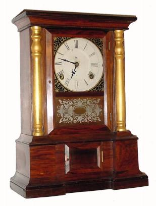 C.1865 Atkins Clock Co., ÒLondonÓ, 8-day time/strike rosewood mantel clock. — Antique Clocks Price Guide