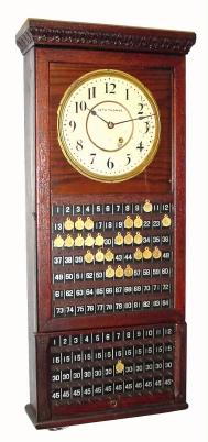C.1890, Seth Thomas ÓHOTELÒ minder clock, oak cased, 8-day. — Antique Clocks Price Guide