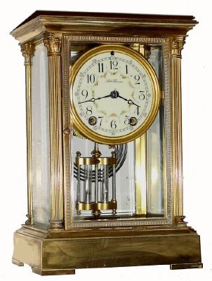 C.1910, Seth Thomas, ÓEmpire No. 63Ò, 4-glass crystal regulator. — Antique Clocks Price Guide