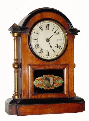 C.1875 Seth Thomas Clock Co., ÓCincinnatiÒ, 8-day time/strike city series walnut shelf clock. — Antique Clocks Price Guide