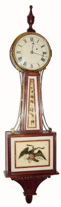 C.1980 Unknown, 8-day weight banjo or patent timepiece reproduction, done by an Nawcc member, but not signed. — Antique Clocks Price Guide