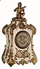 C.1900, F. Kroeber, ÓPompadourÒ enamel over iron clock, 8-day time and strike. 
