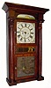 C.1845, Marshall and Adams, Seneca Falls, NY, large Empire style mahogany 2-wt shelf clock. 