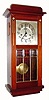 C.1910, German, Westminster Chime box clock, mahogany, Deco style with 6-pane beveled glass insert in door. 