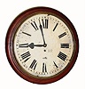 C.1890, English, Fusee Dial Clock, large, with 14 inch dial. 