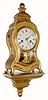 C.1960, German, Schmid Uhrenfabrik, ÓNeuchatelÒ style clock and bracket with gold finish. 