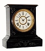 C.1895, Ansonia, Enameled Iron mantel clock, 8-day, time and strike. We looked for this simple model in the Ansonia books, and although there are several similar models, we could not find this exact one. 