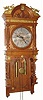 C.1893 Waterbury Clock Co., ÓAugustaÒ, 8-day time and strike oak wall clock.