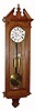C.1900, Austrian, 2-Weight Vienna Regulator, oak case with porcelain dial. 