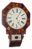 C.1875 Waterbury Clock Co., ÓDrop OctagonÒ, 8-day time/strike rosewood wall clock. 