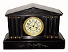 C.1900, French, 8-day time/strike black marble mantel clock. 