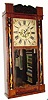 C.1835, Pratt and Frost, Reading, Mass., 30-hour time and strike wood movement shelf clock. 