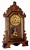 C.1881 E. Ingraham and Co., ÓNabobÒ, 8-day time/strike walnut mantel clock. 
