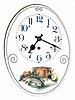 C.1920 German, 8-day wall porcelain timepiece for the kitchen.. 