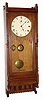 C.1902 Seth Thomas Clock Co., ÒQueen AnneÓ, 8-day oak time and strike wall clock (stained dark walnut). 