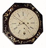 C.1850 Chauncey Jerome, New Haven, Conn., 30-hour time/strike/calendar gallery clock. 