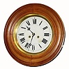 C.1910, German for the French market, round walnut gallery clock, some call this a bakerÕs clock since most French bakeries seem to have them. 