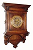 C.1900, German, Kienzle, large walnut wall clock in alt Deutsch style, less top. 