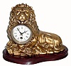 C.2001, Chinese, Repro ÒLION BLINKERÓ, 30-hour timepiece, painted iron case on hardwood base; eyes move from side to side with each tick. 