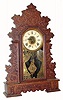 C.1900 William L. Gilbert Clock Co., ÒThe JoyceÓ, 8-day time/strike/alarm oak mantel clock. 