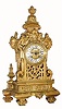 C.1890 Japy Freres, 8-day time/strike French architectural cast brass mantel clock. The dial is signed with a porcelain insert that reads: ÒPhilippe Ft, 66 Palais Royal 67Ó. The movement is also marked ÒP N a ParisÓ. 