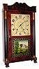 C.1832 Henry Terry, Plymouth, Conn., 30-hour wood movement time/strike half-column and splat shelf clock. 