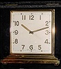 C.1935, Swiss for Tiffany and Co., Art Deco, double dial partners desk clock. 