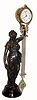 C.1890, French, ÒHARVESTÓ, bronzed spelter large swinging mystery timepiece, 8-day. 