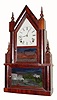 C.1857, E.N. Welch, Forestville, mahogany steeple on case, 8-day. 