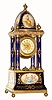 C.1890, Austrian, Fine Porcelain LadyÕs clock, lever movement, back wind, in a hand painted Cobalt blue case of high quality with gold accents fired in. 