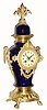 C.1890, French, Japy Freres, Blue Cobalt porcelain clock with ormolu trim. 