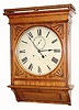 C.1890, Seth Thomas, 14-inch Lobby clock in oak, 15-day, double spring time only. 
