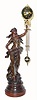 C.1890, French, Bronzed Spelter Swinging mystery timepiece, ÓBrise dÕAutomne.
