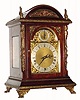 C.1890, German, Winterhalder and Hofmeier, 3-train, Westminster chime bracket clock, mahogany case with gilt brass caryatids, and arch dial with F/S in the arch. 