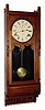 C.1890, Seth Thomas, ÓQUEEN ANNEÒ, walnut wall clock, 8-day time and strike with seconds hand. 