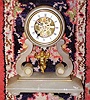 C.1890, French, Swinging Doll Timepiece, in a white alabaster case with brass trim, 8-day. 