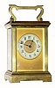 C.1900, French, Brass Cased Carriage clock, a block style case with square corners all around, time only. 