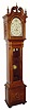 C.1960, American Mahogany Tall Case, with C.1840 English 2-wt, 8-day painted dial movement. 