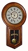 C.1890, New Haven Clock Co., ÒREGULATORÓ, long drop round top school clock, oak case. 