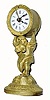 C.1870, German, Gustav Becker, Novelty alarm clock, 30 hour, an old man carrying the clock over his head. The man and base are cast brass; the clock case is of sheet brass. 