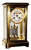 C.1900, French, Marti, ÒCrystal RegulatorÓ, 4-glass and brass mantel clock. 