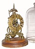 C.1860, English, Single Chain Fusee Skeleton clock, passing strike at the hour. 