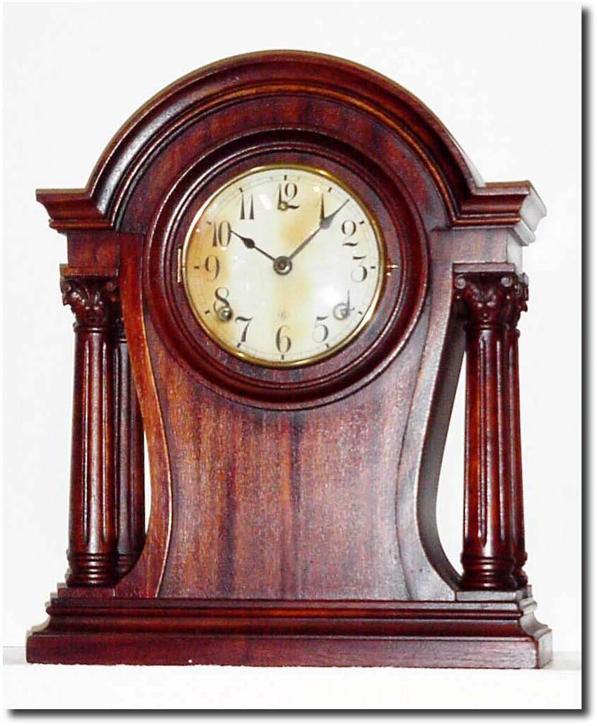 C.1913 (dated), Wm.L. Gilbert, Mahogany shelf clock, in restored condition. — Antique Clocks Price Guide