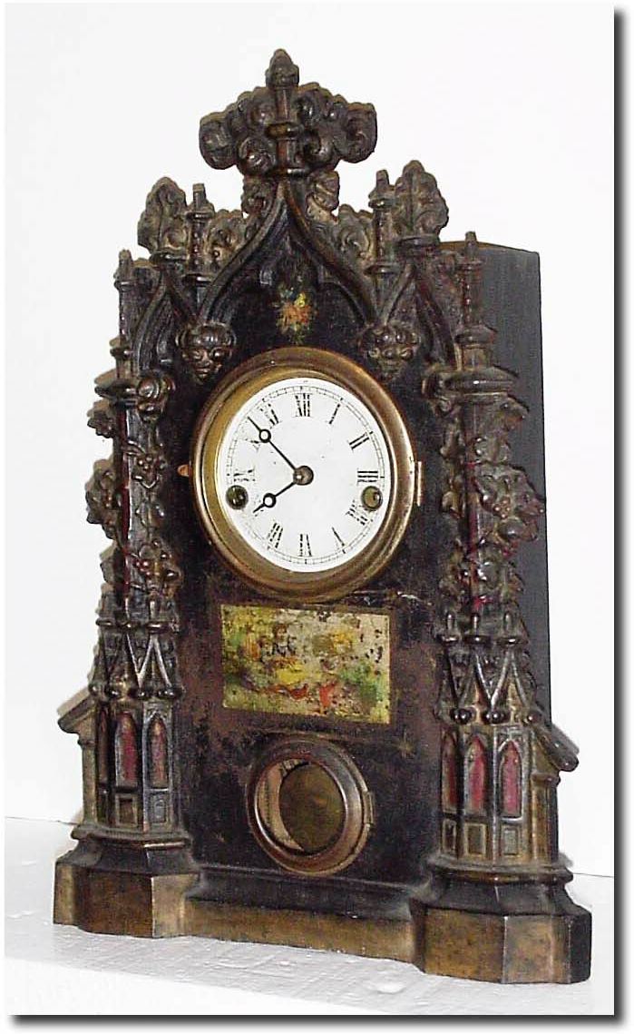 C.1860, Waterbury Clock Co., 30-hour Iron front in as-found condition. — Antique Clocks Price Guide