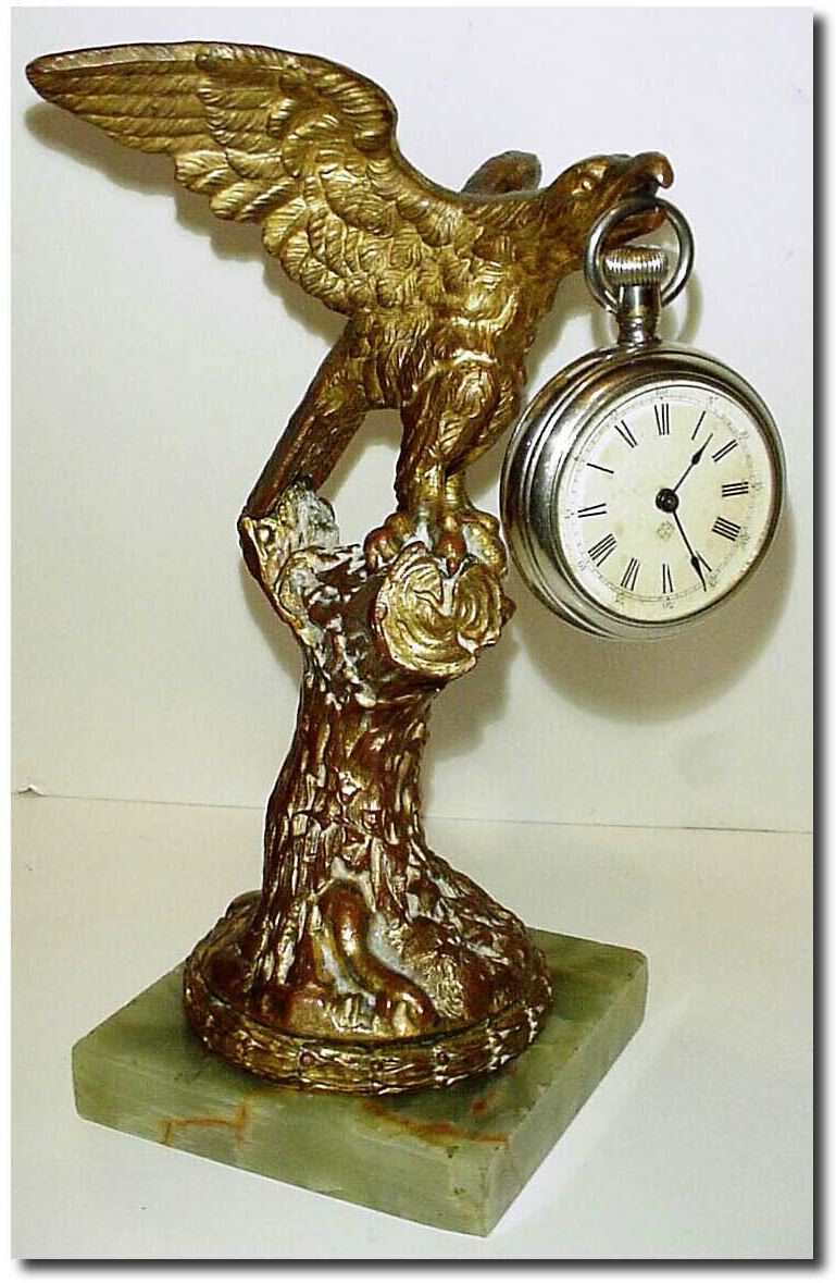 C.1910, Ansonia Clock Co., "Eagle", as-found. — Antique Clocks Price Guide